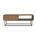 Moderner Couchtisch mit offenen Fach und Schublade aus Holz Dale Angebot