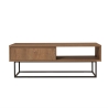 Moderner Couchtisch mit offenen Fach und Schublade aus Holz Dale Angebot