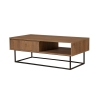 Moderner Couchtisch mit offenen Fach und Schublade aus Holz Dale Sales