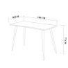 Moderne Büroschreibtisch aus Holz 120x60 cm natur Fabio Lagerbestand