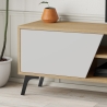 Moderner TV-Schrank 180 cm, 3 Türen, Weiß und Holz, Fiona Angebot