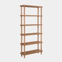 Moderne Holz-Bücherregal mit 5 Regalböden 80x168x28cm natur Gala Verkauf