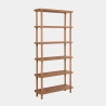 Moderne Holz-Bücherregal mit 5 Regalböden 80x168x28cm natur Gala Verkauf