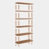 Moderne Holz-Bücherregal mit 5 Regalböden 80x168x28cm natur Gala Sales