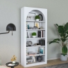 Weißes bogenförmiges Wandregal Curvy 180x31x80 cm mit 5 Regalböden Angebot