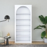 Weißes bogenförmiges Wandregal Curvy 180x31x80 cm mit 5 Regalböden Sales