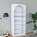 Weißes bogenförmiges Wandregal Curvy 180x31x80 cm mit 5 Regalböden Rabatte