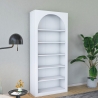 Weißes bogenförmiges Wandregal Curvy 180x31x80 cm mit 5 Regalböden Rabatte