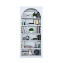 Weißes bogenförmiges Wandregal Curvy 180x31x80 cm mit 5 Regalböden Lagerbestand