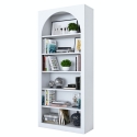 Weißes bogenförmiges Wandregal Curvy 180x31x80 cm mit 5 Regalböden Auswahl