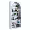 Weißes bogenförmiges Wandregal Curvy 180x31x80 cm mit 5 Regalböden Modell