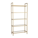 Wandregal h165cm aus goldenem Metall und Glasregalen Lola Tall Rabatte