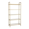 Wandregal h165cm aus goldenem Metall und Glasregalen Lola Tall Rabatte