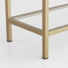 Wandregal h165cm aus goldenem Metall und Glasregalen Lola Tall Katalog