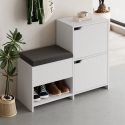 Kompakter Schuhschrank für den Flur mit Sitzbank und 2 Türen Haven Angebot