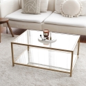 Moderner Couchtisch 90x60cm aus Metall und Glas Astro Angebot