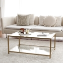 Moderner Couchtisch 90x60cm aus Metall und Glas Astro Verkauf