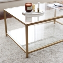 Moderner Couchtisch 90x60cm aus Metall und Glas Astro Sales