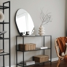 Moderne Eingangs-Konsole aus Metall und Glas mit 3 Ablagen 100x30x85cm Lola Katalog