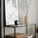 Moderne Eingangs-Konsole aus Metall und Glas mit 3 Ablagen 100x30x85cm Lola Lagerbestand