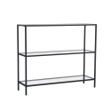 Moderne Eingangs-Konsole aus Metall und Glas mit 3 Ablagen 100x30x85cm Lola Angebot