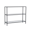 Moderne Eingangs-Konsole aus Metall und Glas mit 3 Ablagen 100x30x85cm Lola Angebot