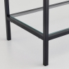 Moderne Eingangs-Konsole aus Metall und Glas mit 3 Ablagen 100x30x85cm Lola Maße