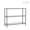 Moderne Eingangs-Konsole aus Metall und Glas mit 3 Ablagen 100x30x85cm Lola Aktion