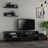 Moderner TV-Schrank 180cm mit Türen und 2 Wandregalen Gara Angebot