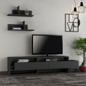 Moderner TV-Schrank 180cm mit Türen und 2 Wandregalen Gara Verkauf