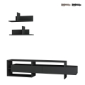 Moderner TV-Schrank 180cm mit Türen und 2 Wandregalen Gara Aktion