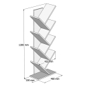 Moderne Standregal h128cm mit 7 schrägen Fächern Hitty Modell