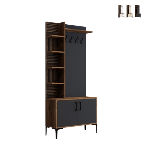 Garderobenständer mit Schuhregal und Ablagefächern 90x200cm Viyana S Aktion