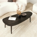 Moderner ovaler asymmetrischer Holzcouchtisch 115x50cm Sweet Verkauf