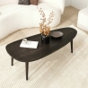 Moderner ovaler asymmetrischer Holzcouchtisch 115x50cm Sweet Verkauf
