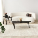 Moderner ovaler asymmetrischer Holzcouchtisch 115x50cm Sweet Katalog