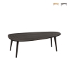 Moderner ovaler asymmetrischer Holzcouchtisch 115x50cm Sweet Aktion