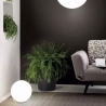 Tischlampe aus weißem Glas, rund, Ø20cm Area S Verkauf