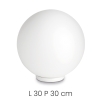 Tischlampe aus weißem Glas, rund Ø30cm Area L Sales