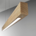 LED-Hängeleuchte aus hellem Holz und Metall Badia-S Sales