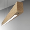 LED-Hängeleuchte aus hellem Holz und Metall Badia-S Sales