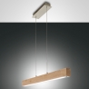 LED-Hängeleuchte aus hellem Holz und Metall Badia-S Angebot