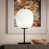 Tischlampe elegant aus geblasenem Glas und schwarzem Metall Domizia-T Aktion