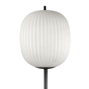 Stehlampe aus schwarzem Metall mit geblasenem Glasschirm Domizia-A Rabatte