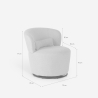 Sessel modern drehbar Wohnzimmer aus Bouclé-Stoff Yammy
 Kosten