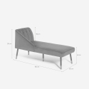 Liegesessel Vintage Chaiselongue links klassisch aus Samt Agos Kosten