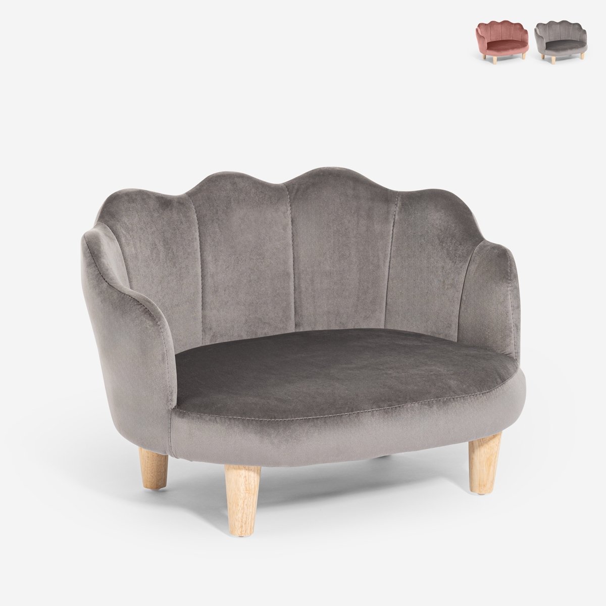 Sessel muschelförmig für Hunde und Katzen aus Samt Pally Angebot Sessel muschelförmig für Hunde und Katzen aus Samt Pally Angebot