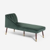 Liegesessel Vintage Chaiselongue links klassisch aus Samt Agos Rabatte