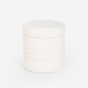 Sitzhocker Bouclé Stauraum Zylinder Design Wohnzimmer Mugi Rabatte