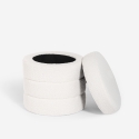 Sitzhocker Bouclé Stauraum Zylinder Design Wohnzimmer Mugi Katalog